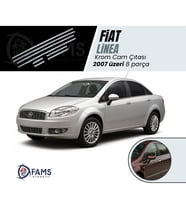 Fiat Linea Krom Cam Çıtası 8 Parça 2007> Paslanmaz Çelik