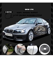 Bmw E46 Oto Araç Kapı Koruma Fitili 5metre Parlak Siyah Renk