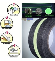 Fosforlu Kaydırmaz Bant 50mm x 5mt Yeşil Fosforlu Merdiven Bandı 50mm Fotolümenli