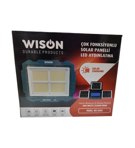 Wıson WS-5585 Çok Fonksiyonlu 3 Solar Panelli 400W Spot Aydınlatma