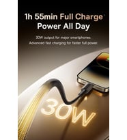 Lexroo Tungsten Gold Air 30W Type-C to Lightning Hızlı Şarj ve Veri Aktarım Kablosu