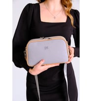 Just Polo Kadın Suya Dayanıklı Gofraj Baskı 5 Bölme Postacı Omuz Çantası TR4023 (Gri)