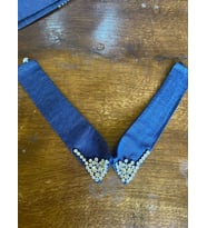 6X24 CM KOT KUMAŞ ZİRKON TAŞLI BOYUN YAKA EELBİSE YAKA GÜPÜR APLİKE
