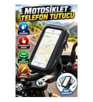 360° Döner Su Geçirmez Motosiklet Telefon Tutucu – Dokunmatik Ekranlı Gidon Montajlı