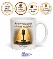 Motivasyon Konuşmacısına Başarı İlham Sahne Işığı Kupa Bardak Hediye