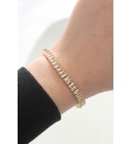 Pirinç Zirkon Taşlı Gold Renk Su Yolu Bileklik 5886 - HPSBYI2151-5391
