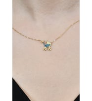TAŞLI BEBEK ARABASI KOLYE 14 AYAR A023183