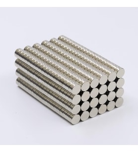 Adet 6x3 mm Yuvarlak Güçlü Neodyum Mıknatıs (Çap 6 mm Kalınlık 3 mm)