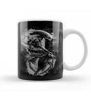 Alien Xenomorph Black And White Kupa Bardak Porselen