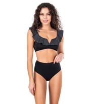 Endeep Kadın Puantiye Detaylı Volanlı Bikini Takımı