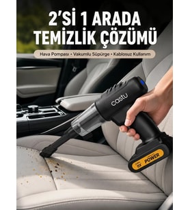 Kablosuz Araç El Süpürgesi Hava Pompası Kombinasyon