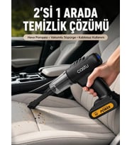 Kablosuz Araç El Süpürgesi Hava Pompası Kombinasyon