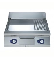 Electrolux Professional Gazlı Set Üstü Izgara (20kw), ? Düz + ? Nervürlü Krom Pleytli, Eğimli Tablalı, Termostatik Kontrol, Demonte Sırtlık Ve Spatula - 800 Mm E9FTGHCP00