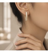 STİL İNCİSİ/XUPING JEWELRY KAVİSLİ ZİRKON TAŞLI KÜPE