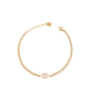 Debora Jewelry 14 Ayar Altın Pembe Kuvars Taşlı Gurmet Bileklik