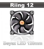 Thermaltake Riing CL-F038-PL12WT-A 120mm Beyaz Halka Ledli Titreşimsiz Kasa ve Radyatör Fanı