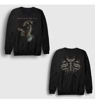 Presmono Unisex Siyah Wings Swallow The Sun Sırt Baskılı Sweatshirt 530441tt