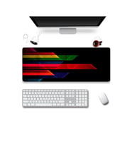 SonicTouch Renkli Soyut Çizgiler Gamer Oyuncu Dikişsiz Sıvı Geçirmez Klavye Mouse Pad 32x70Cm