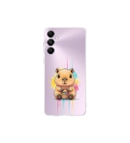 Samsung Galaxy A05S ile Uyumlu Splash Kapibara Tasarımlı Şeffaf Silikon Kılıf