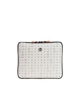Bilik Deri Monogram Beyaz Unisex Laptop & Evrak Çantası TABLET-MN 12"