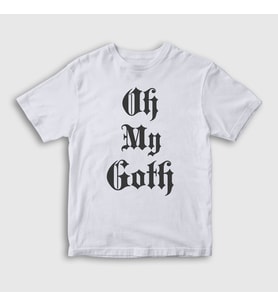 Presmono Unisex Çocuk Beyaz Oh My Goth T-Shirt 523649tt (Beyaz)