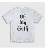 Presmono Unisex Çocuk Beyaz Oh My Goth T-Shirt 523649tt (Beyaz)