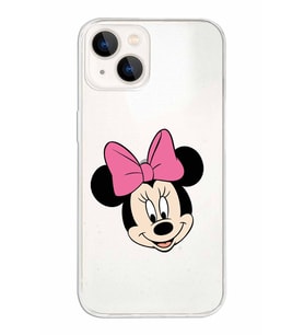 Apple iPhone 13 Mini Uyumlu Kapak Minnie Mouse Tasarımlı Şeffaf Silikon Kılıf