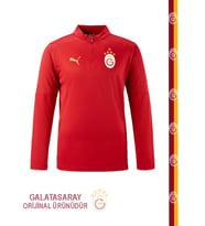Galatasaray Puma Lisanslı A Takım Kırmızı Yarım Fermuarlı Antrenman Üst