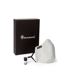 Aromask Lavanta Uçucu Yağ ve Pedli Gri Maske
