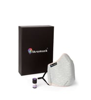 Aromask Lavanta Uçucu Yağ ve Pedli Gri Maske