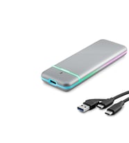 SSD Kutu Type-C 3.1 + Usb3.0 Nvme + Ngff M2 Chıp Rtl9210B Gri HDX1774