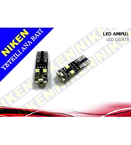 T10 Led-Park Ampul Ledi-Plaka Ampul Ledi Canbus Beyaz 8 Ledli