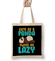 Cute As a Panda & Twice As Lazy Sleeping Panda Bez Çanta Uzun Saplı