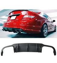 Mercedes W204 C63 Amg Difüzör Piona Black 2007 2008 2009 2010 2011 Sağ Sol Çift Egzoz Çıkışlı