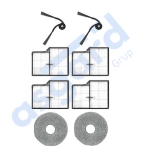 Roborock Saros 10- Saros 10R Uyumlu 2 Yan Fırça 4 Filtre 2 Mop PKT-iasgf0000887