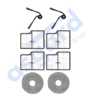 Roborock Saros 10- Saros 10R Uyumlu 2 Yan Fırça 4 Filtre 2 Mop PKT-iasgf0000887