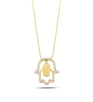 Debora Jewelry 14 Ayar Altın Fatma Ana Eli Kolye
