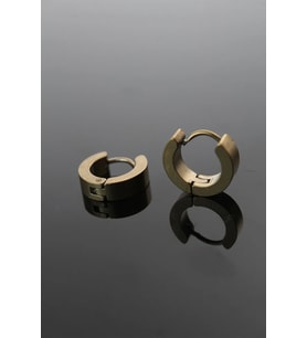 316L Çelik Gold Renk Halka Model Çift Küpe - TJ-EKP252