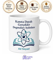 Bilimsel Düşünce Kanıta Dayalı Gerçekler Dogmalara Karşı Baskılı Porselen Kupa Hediye