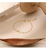 Kişiye Özel 925 Ayar Gümüş Şık Melek Kanadı İsim Bileklik (Gold)