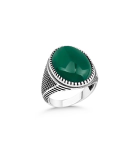 Modern Erkek Gümüş Yüzük 925 Ayar