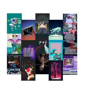 Orora Cyberpunk Poster Duvar Kağıdı Seti-15li-230g-A5