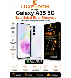 Luxeloom Samsung Galaxy A35 5G Smart Pro Nano Ultra Şeffaf Ekran Koruyucu (0.15mm)