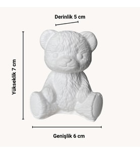 SİLİKON KALIP AYICIK FİGÜR MUM TAŞ TOZU EPOKSİ SİLİKON İTHAL KALIP (Krem)