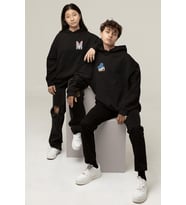 Donald Duck ve Daisy Duck Sevgili/Çift/Arkadaşlık 2'li Kapşonlu Sweatshirt Seti (Siyah)