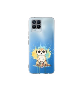 Realme 8 Pro ile Uyumlu Splash Mirket Tasarımlı Şeffaf Silikon Kılıf