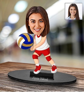 Kişiye Özel Voleybol Tasarımlı Karikatür Biblo 104