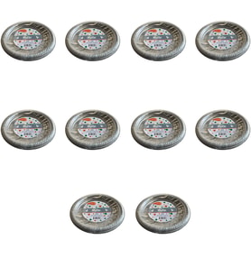 Roll-Up Kullan At Renkli Gri Parti Davet Plastik Tabak - 22 Cm. - 25 Adetlik 10 Paket