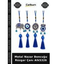 Özel Üretim Dekoratif Bahçe Balkon Hediye Aksesuar Metal Nazar Boncuğu Rüzgar Çanı Alk5326