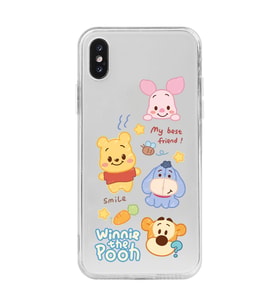Iphone X ve XS Uyumlu Winnie The Pooh Tasarımlı Şeffaf Telefon Kılıfı
